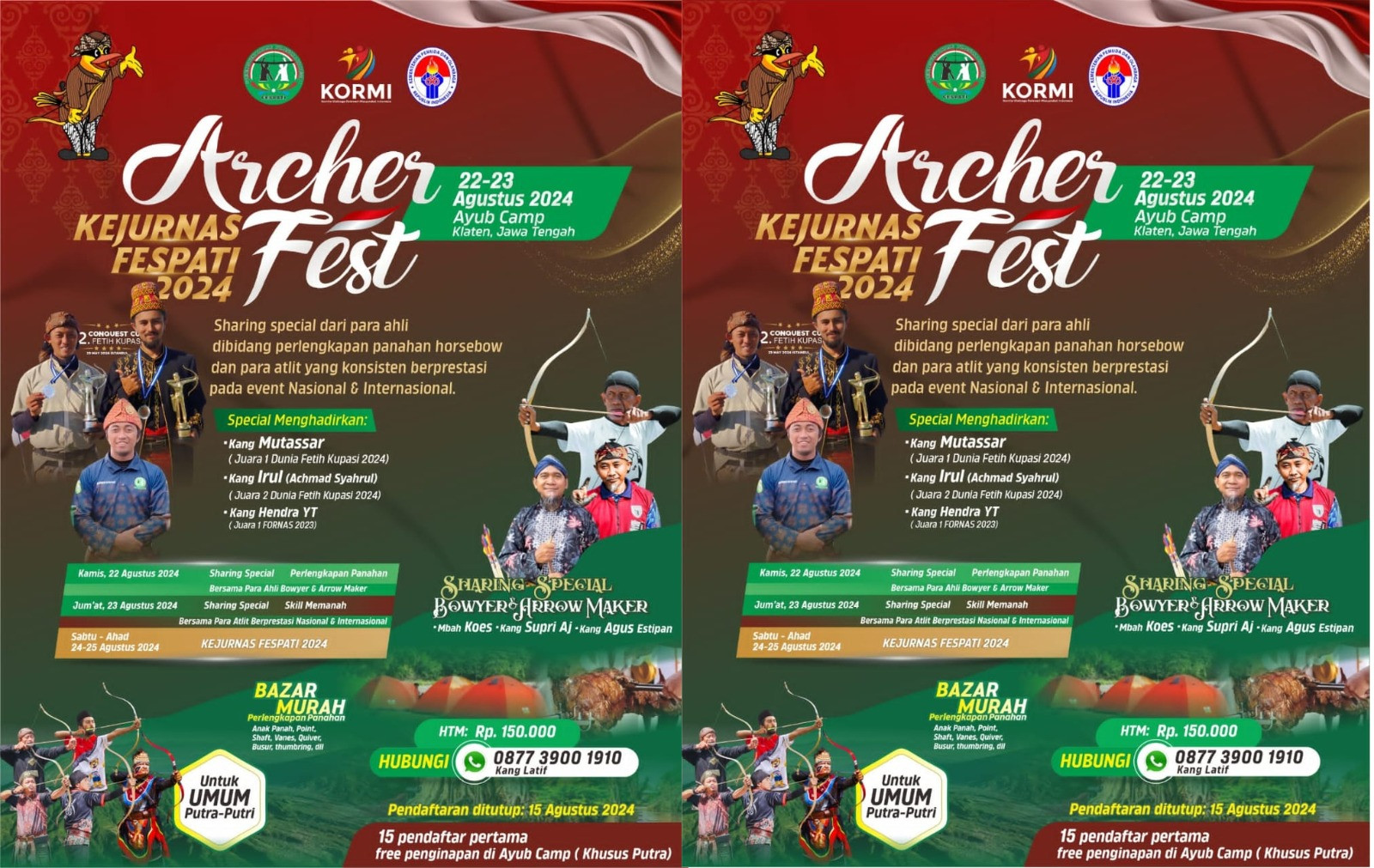 Federasi Seni Panahan Tradisional Indonesia (FESPATI) Gelar Archer Fest dan Kejurnas Fespati 2024 di Klaten.